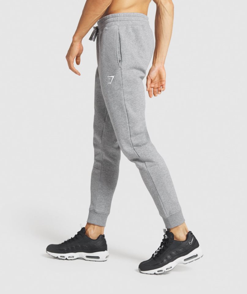 Men's Gymshark Crest Jogger Grey | CA 73N8AD